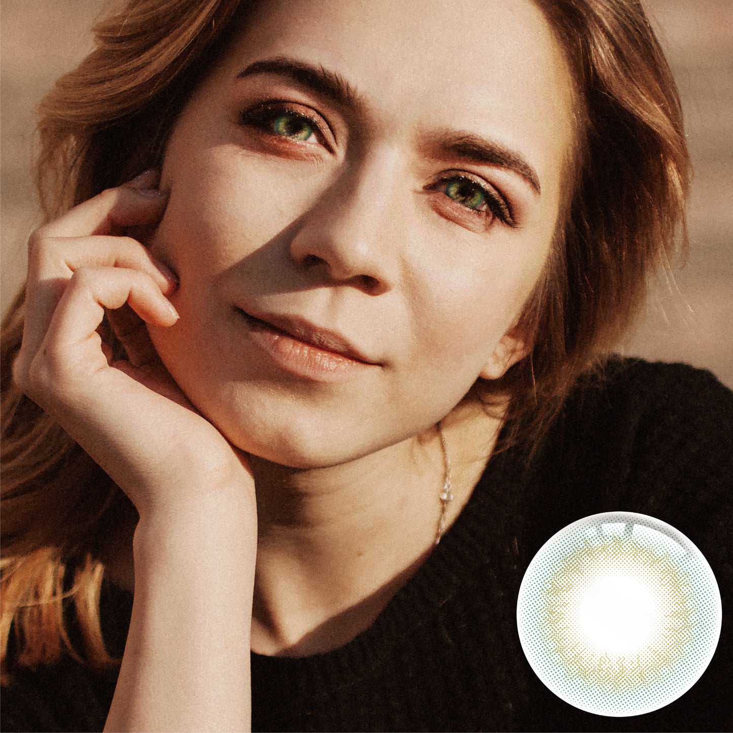 1pcs CE  Certificate Colored Contact Lenses For Eyes Natural Color Lenses Women Men Makeup Accessories with Contact Lens Case Gift Green