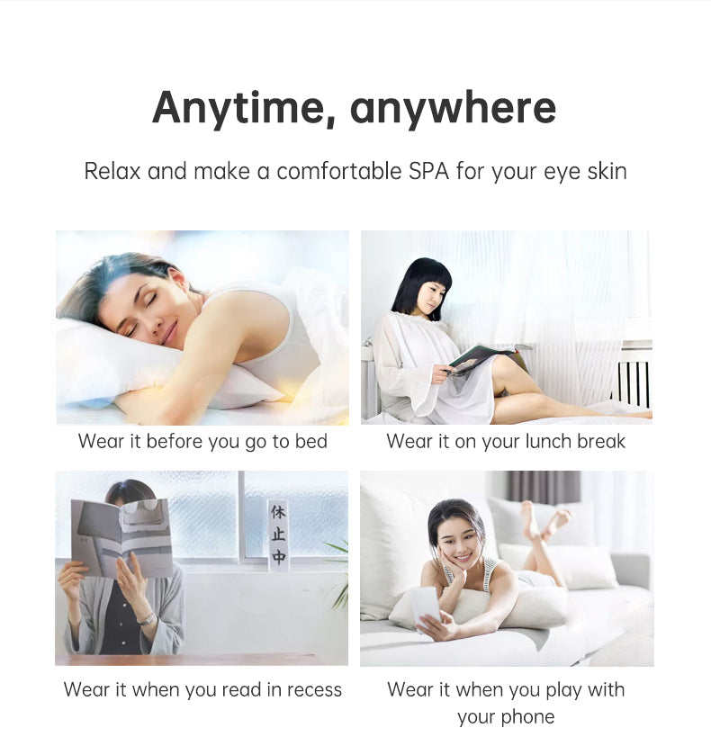 Led Red Light Therapy Device Anti-aging Micro-current Ems Eye Massager 3d Eye Vibration For Eye Wrinkle Dark Circle Remova