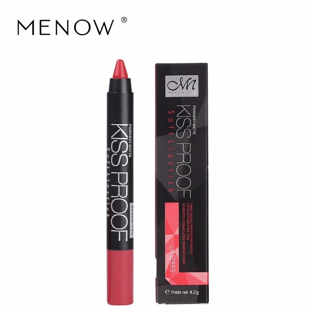 New 19 Colors MENOW KISS PROOF M.n Sexy Beauty Waterproof Lip Pencil Lipstick Lip Gloss Lip Liner