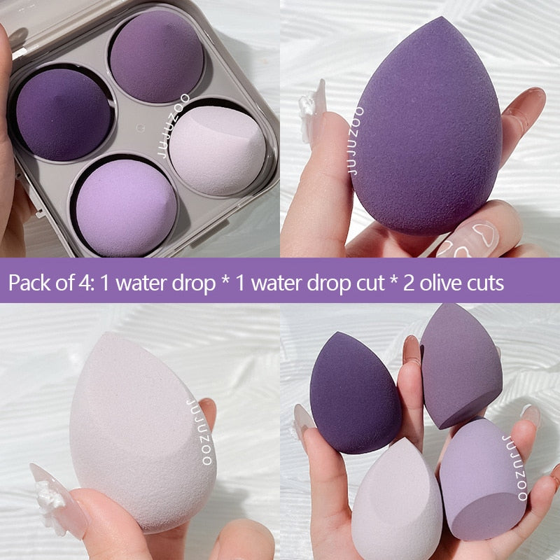 4PCS Water Drop Beauty Makeup Sponge Cosmetic Puff Blending Facial  Foundation Powder  Make Up Sponges  Accessories Maquillaje