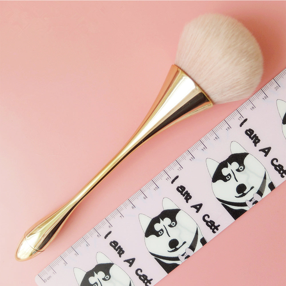 Gold Color Makeup Powder Big Brush Kabuki Brush Synthetic Hair BB Cream Foundation Brush Powder Makeup Beauty Tool Brushes
