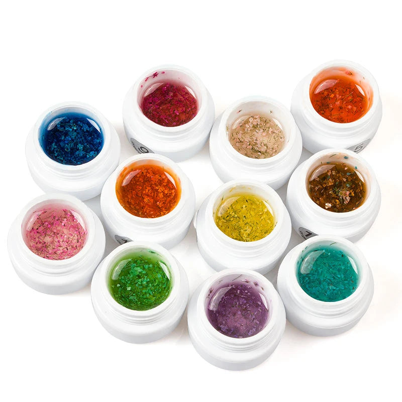 Dried Flowers Gel Nail Polish Soak Off UV LED Transparent Gel Nail Polish Decoration Manicure Nail Art Toolfafa