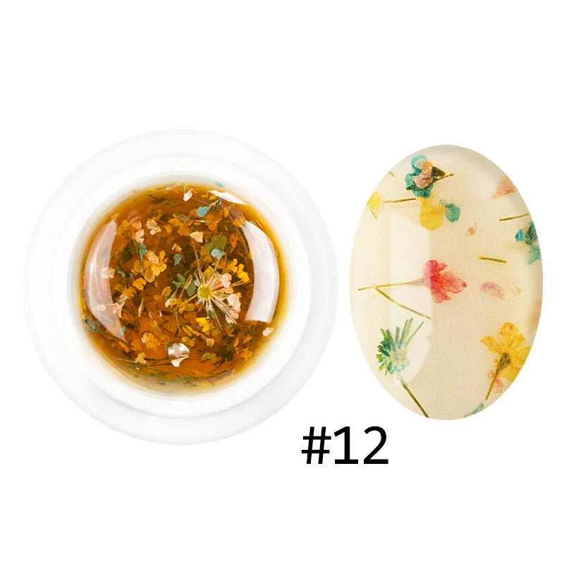 Dried Flowers Gel Nail Polish Soak Off UV LED Transparent Gel Nail Polish Decoration Manicure Nail Art Toolfafa