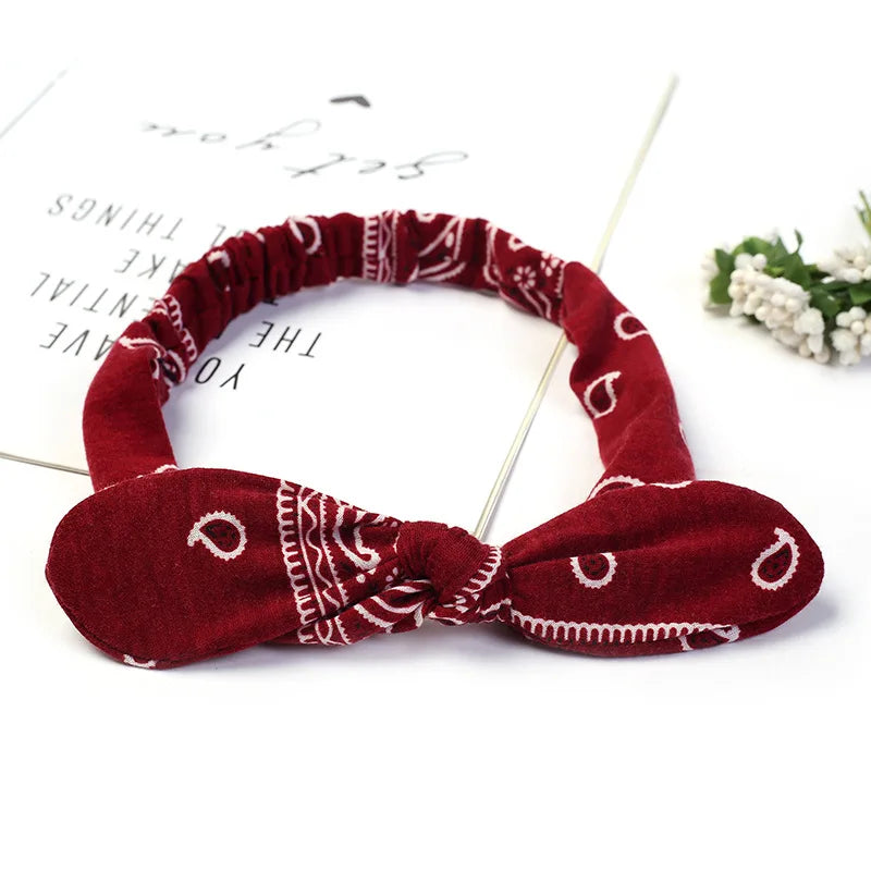 New Women Suede Soft Solid Print Headbands Vintage Cross Knot Elastic Hairbands Bandanas Girls Hair Bands Hair Accessories
