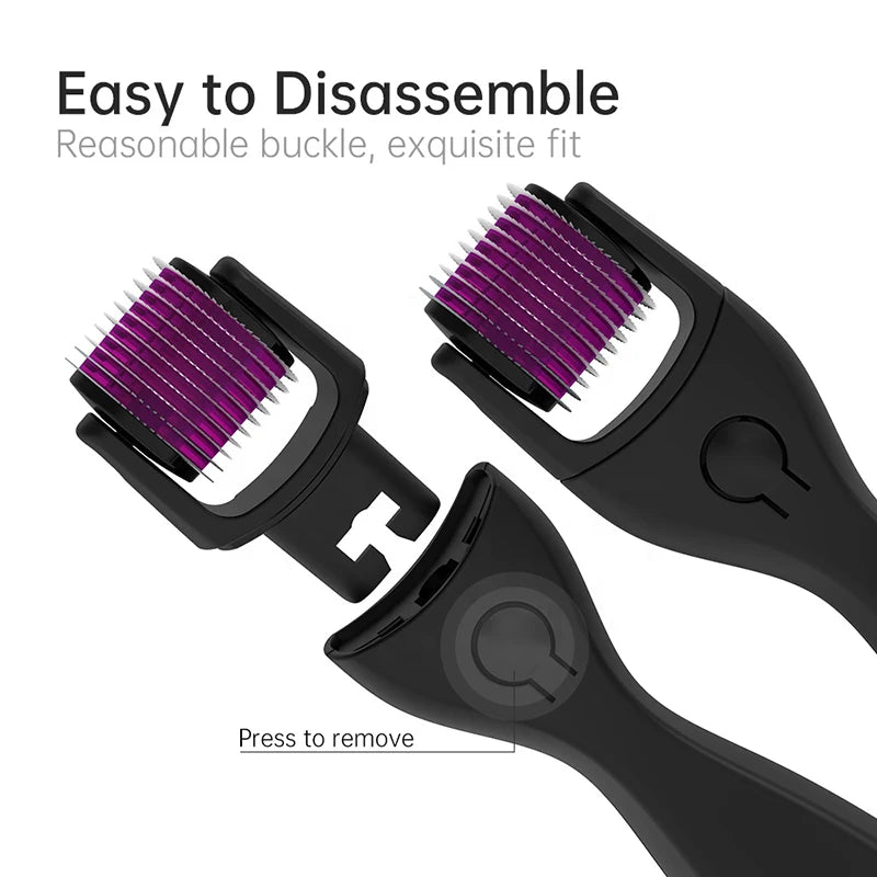 Serum Micro 3 in 1 Kit DRS Derma Roller 180 600 1200 Needles 3 Replacement Heads Microneedling Cosmetic Instrument