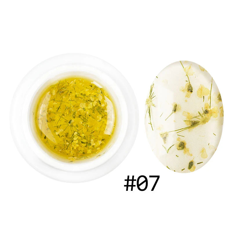 Dried Flowers Gel Nail Polish Soak Off UV LED Transparent Gel Nail Polish Decoration Manicure Nail Art Toolfafa