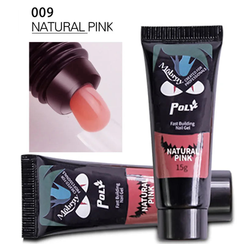 9color 15ml Poly Soak off Gel UV Acryl Gel Quick Building Finger Extension Nail Gel Camouflage UV LED Hard Builder Gel