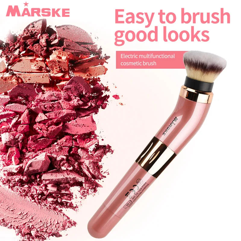 MARSKE Electric Makeup Brush Loose Powder Beauty Tool 360 Degree Rotation Non-toxic Makeup Brush