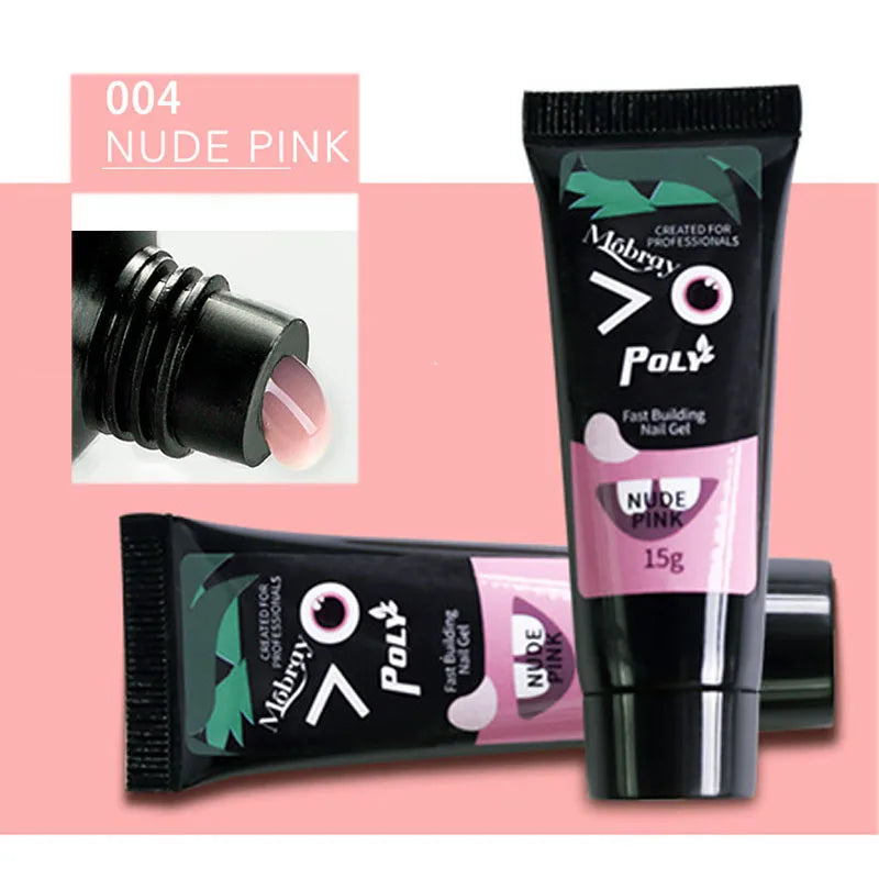 9color 15ml Poly Soak off Gel UV Acryl Gel Quick Building Finger Extension Nail Gel Camouflage UV LED Hard Builder Gel