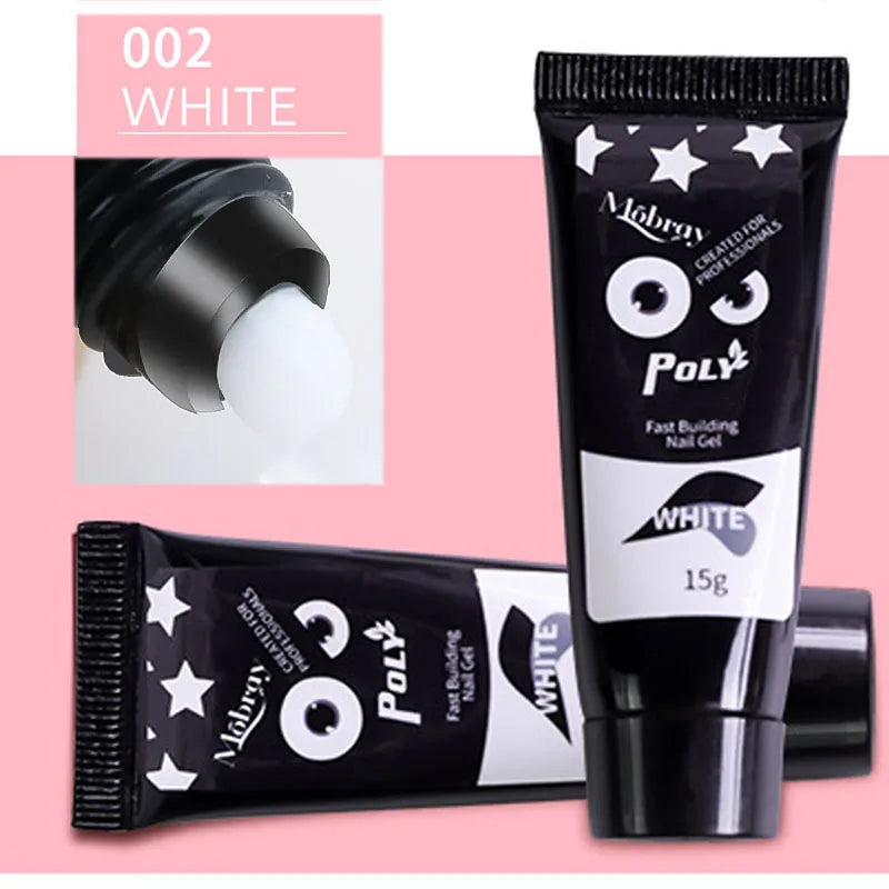 9color 15ml Poly Soak off Gel UV Acryl Gel Quick Building Finger Extension Nail Gel Camouflage UV LED Hard Builder Gel