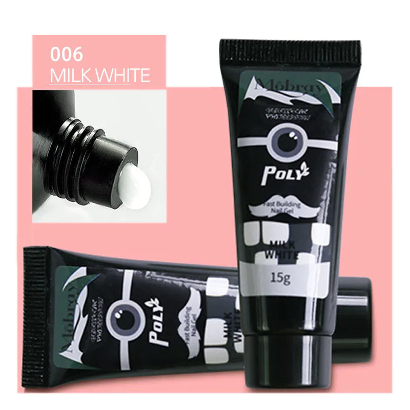 9color 15ml Poly Soak off Gel UV Acryl Gel Quick Building Finger Extension Nail Gel Camouflage UV LED Hard Builder Gel