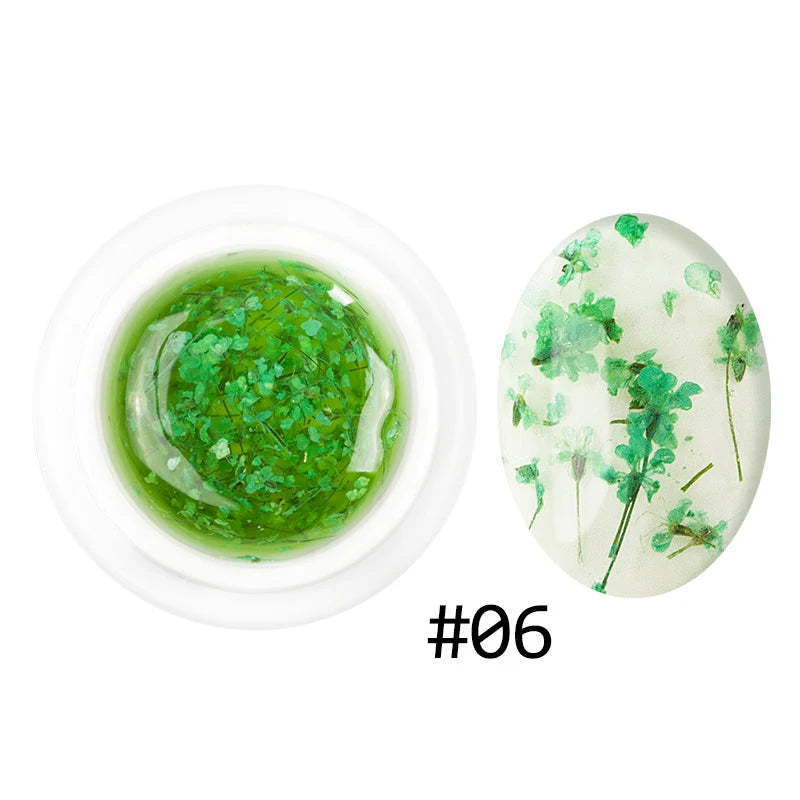 Dried Flowers Gel Nail Polish Soak Off UV LED Transparent Gel Nail Polish Decoration Manicure Nail Art Toolfafa