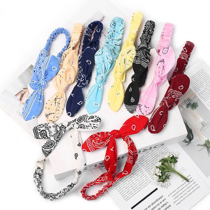 New Women Suede Soft Solid Print Headbands Vintage Cross Knot Elastic Hairbands Bandanas Girls Hair Bands Hair Accessories