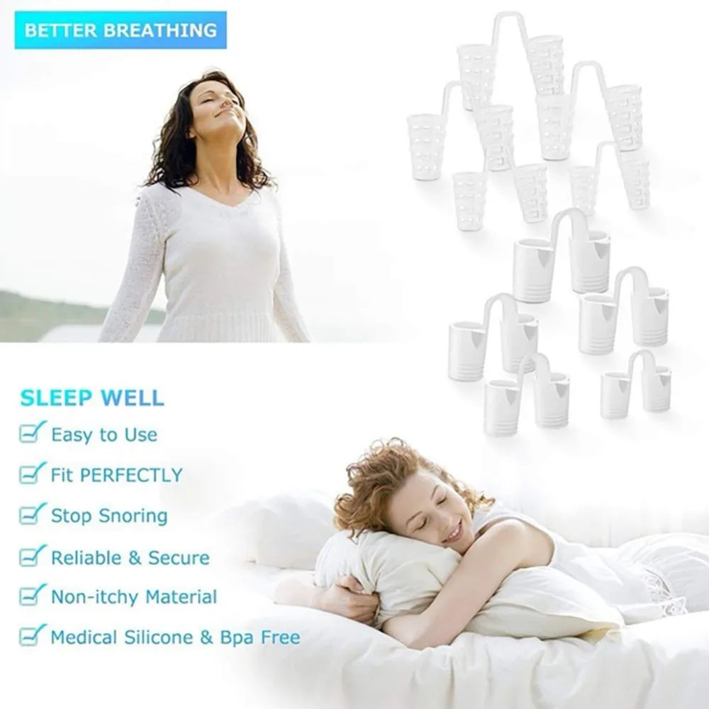 8PCS /set Snoring Solution Anti Snoring Devices Professional Snore Stopper Nose Vents Snore Nasal Dilators For Better Sleep