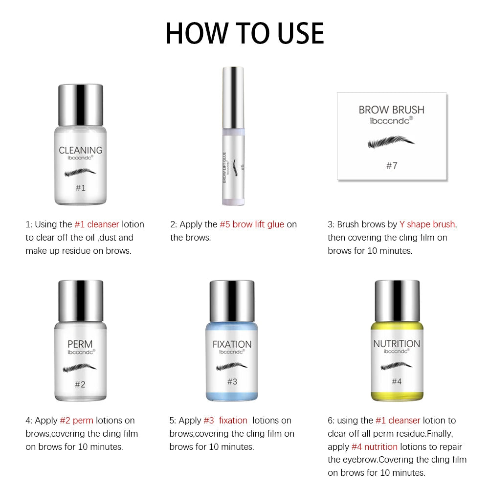 1 Set Semi-pernament Brow Lift Kit Eyebrow Lamination Kit Styling Perming Setting Curling Brow Lamination Beauty Salon Home Use