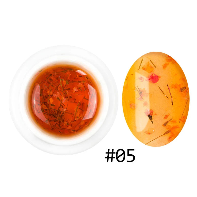 Dried Flowers Gel Nail Polish Soak Off UV LED Transparent Gel Nail Polish Decoration Manicure Nail Art Toolfafa