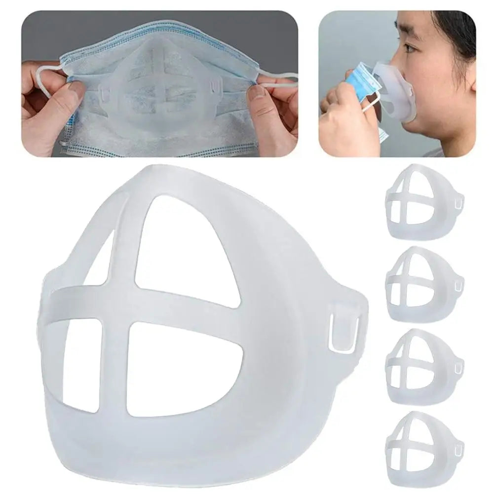 3D Mouth Mask Support Breathing Assist Help Mask Inner Cushion Bracket Food Grade Silicone Mask Holder Breathable Valve