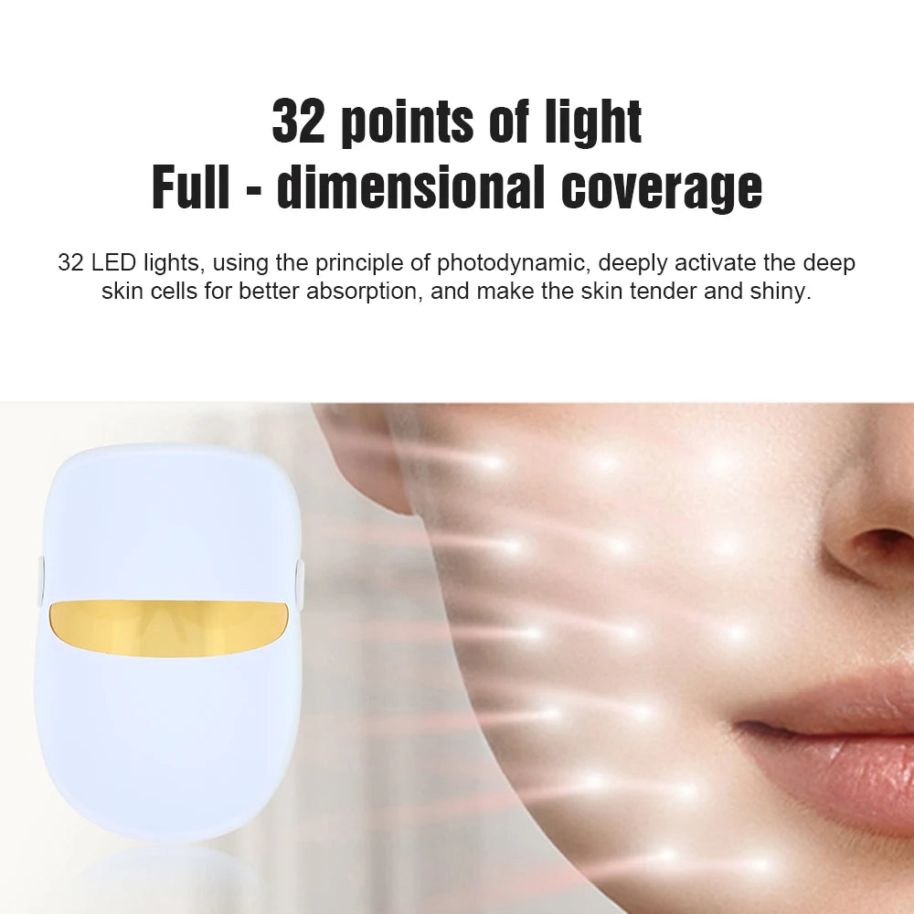 Led Therapy Mask 7 Colors Light Therapy Facial Mask Skin Rejuvenation Electroporation Beauty Instrument Photon Reduce Wrinkle