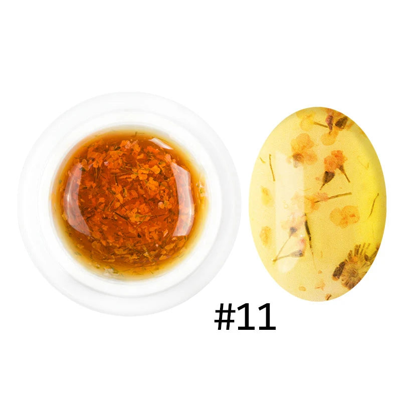 Dried Flowers Gel Nail Polish Soak Off UV LED Transparent Gel Nail Polish Decoration Manicure Nail Art Toolfafa