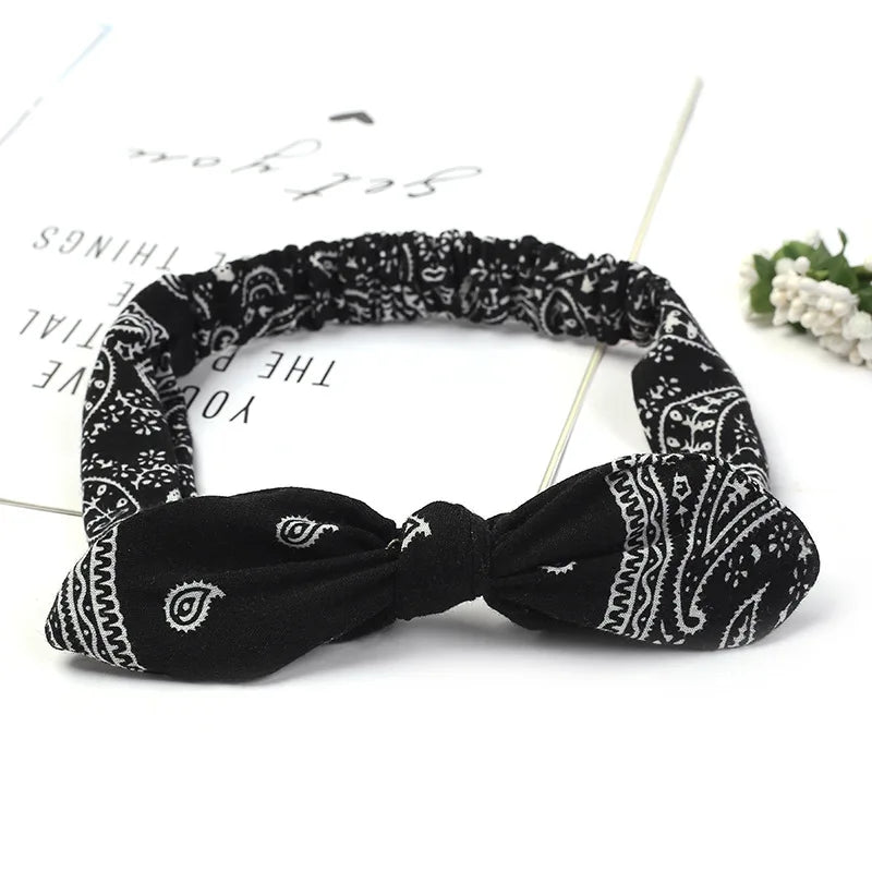 New Women Suede Soft Solid Print Headbands Vintage Cross Knot Elastic Hairbands Bandanas Girls Hair Bands Hair Accessories