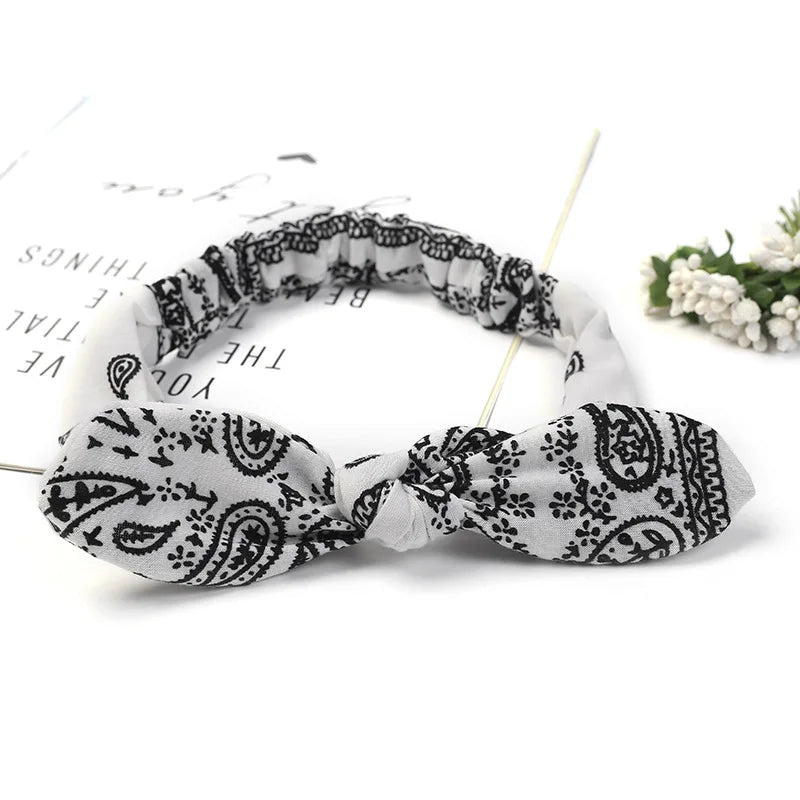 New Women Suede Soft Solid Print Headbands Vintage Cross Knot Elastic Hairbands Bandanas Girls Hair Bands Hair Accessories