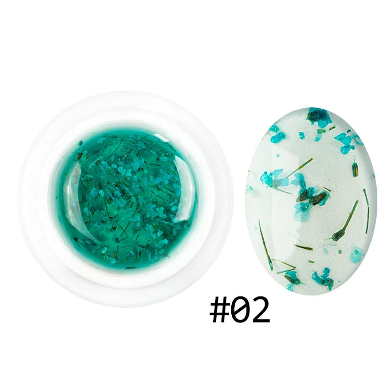 Dried Flowers Gel Nail Polish Soak Off UV LED Transparent Gel Nail Polish Decoration Manicure Nail Art Toolfafa
