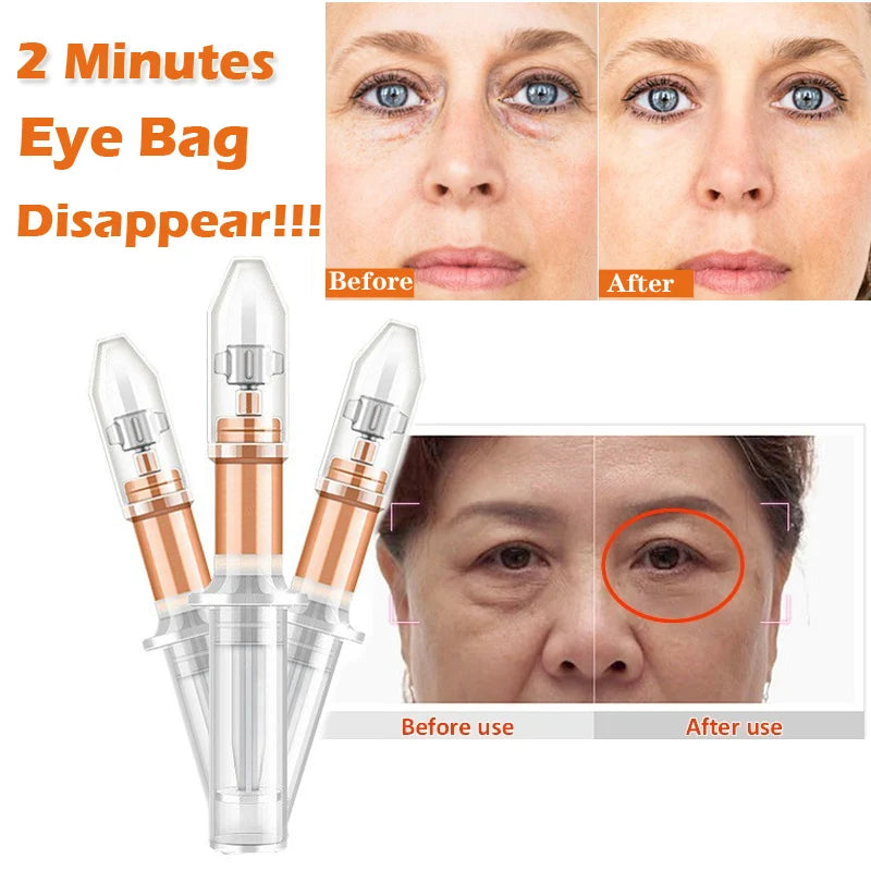 2 Minutes Instant Lifting Liquid Pump Eye Cream Anti Puffiness Wrinkles Effect Long Lasting Remove Eye Bag Fine Lines Cream