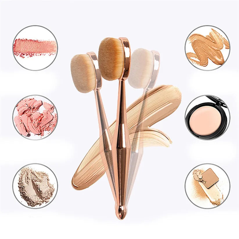 Makeup Brush 1 PCS Toothbrush The New Mermaid Makeup Brush Foundation Oval Brushes One Set