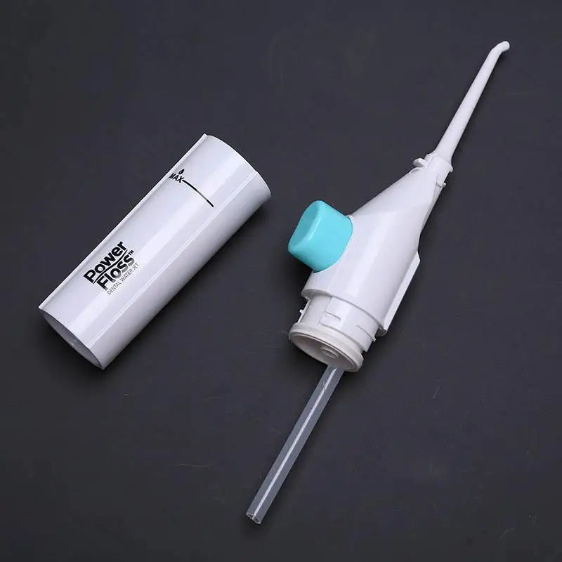 Portable Power Floss Dental Water Jet Cord Tooth Pick No Batteries Dental Cleaning Whitening Teeth Kit