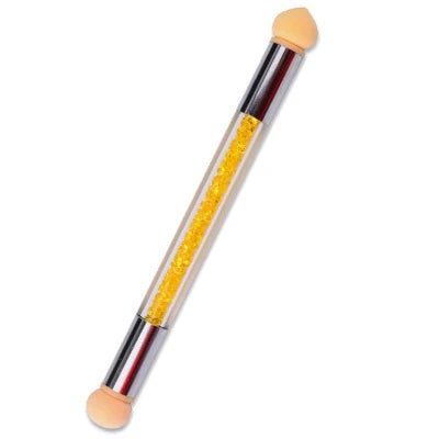 Tweekoppige Nail Spons Smudge Stick Nail Borstel Puntjes Manicure Pen Tekening Polish Brush Nail Care Decoratie Beauty Tools