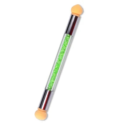 Tweekoppige Nail Spons Smudge Stick Nail Borstel Puntjes Manicure Pen Tekening Polish Brush Nail Care Decoratie Beauty Tools