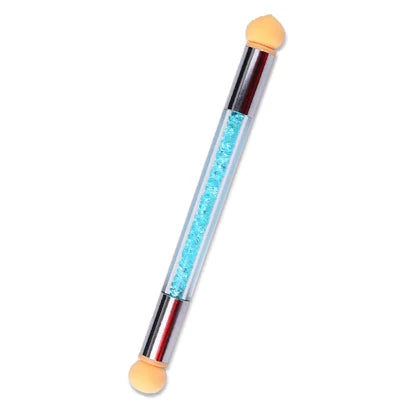 Tweekoppige Nail Spons Smudge Stick Nail Borstel Puntjes Manicure Pen Tekening Polish Brush Nail Care Decoratie Beauty Tools